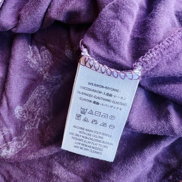 Free People Purple Floral Boho Peplum Top | SP - Picture 6 of 8